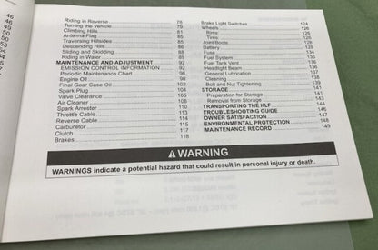 Kawasaki 99987-1448 Owner's Manual KLF250A 2007 New Genuine