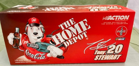 ACTION CWB TONY STEWART 2001 HOME DEPOT COCA-COLA POLAR BEAR 1:24 New