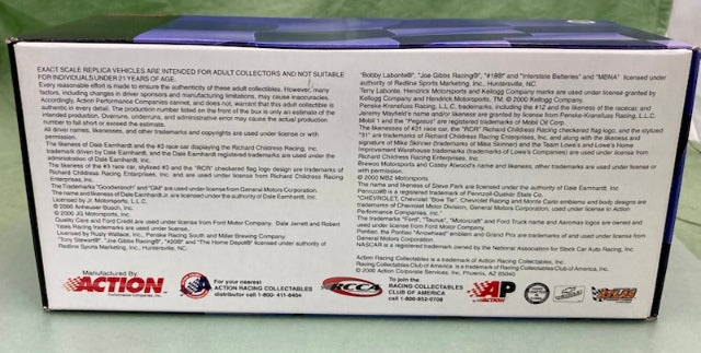 Action Tony Stewart Home Depot/Kids Workshop 2000 Grand Prix 1:24 New