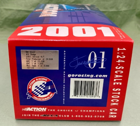 Action Bill Elliott #9 Dodge 2001 Intrepid R/T 1:24 New