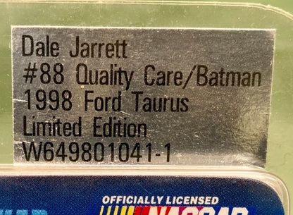 Action 1:64 Dale Jarrett #88 Quality Care/ Batman 1998 Ford Taurus New