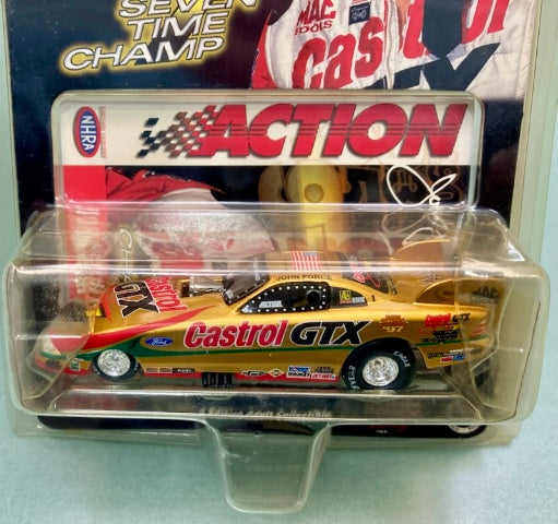 Action 1:64 Castrol GTX John Force 7 Time Champion 1998 Mustang Funny Car New