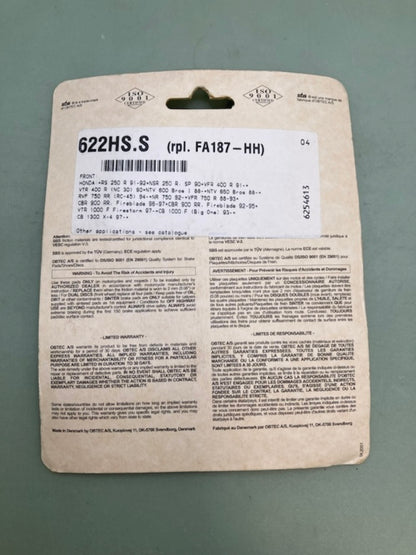 SBS 622HS FR Brake Pads New Genuine
