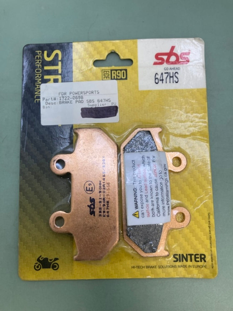 SBS 647HS Brake Pads 1722-0698 New Genuine