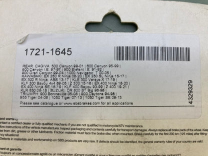 SBS 638LS Brake Pads 1721-1645 New Genuine