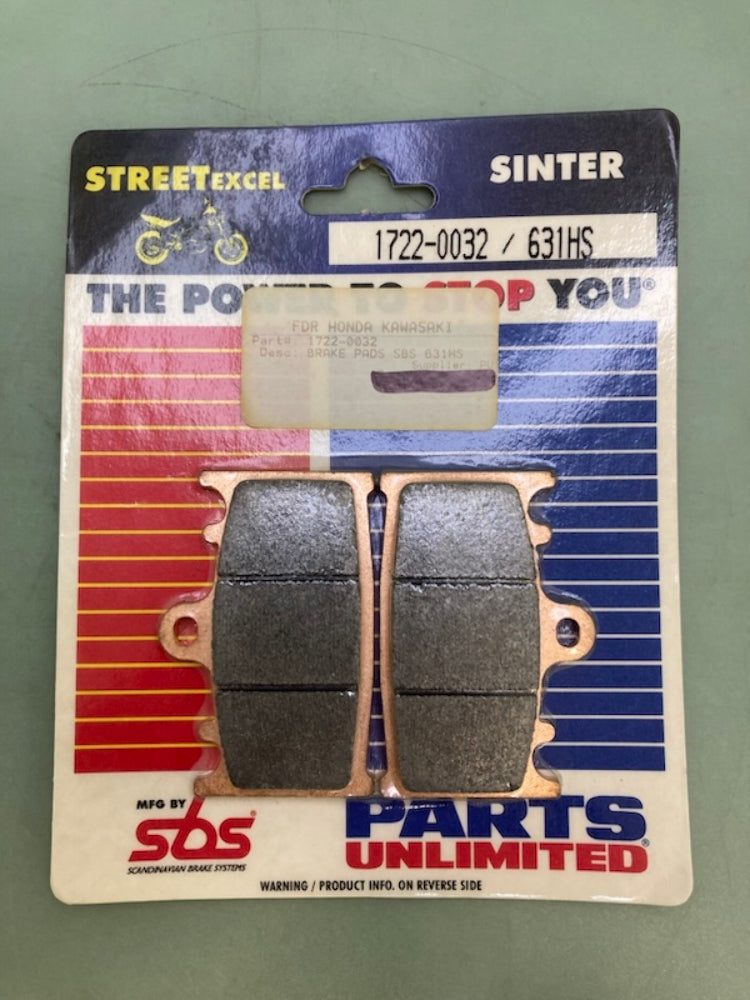 SBS 631HS Brake Pads 1722-0032 New Genuine