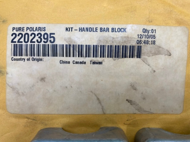 Polaris 2202395 Handle Bar Block Kit New Genuine