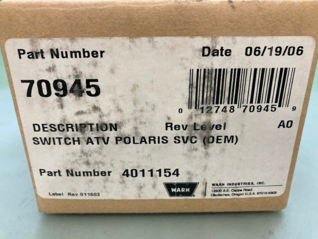 Polaris 4011154 Winch Switch New Genuine