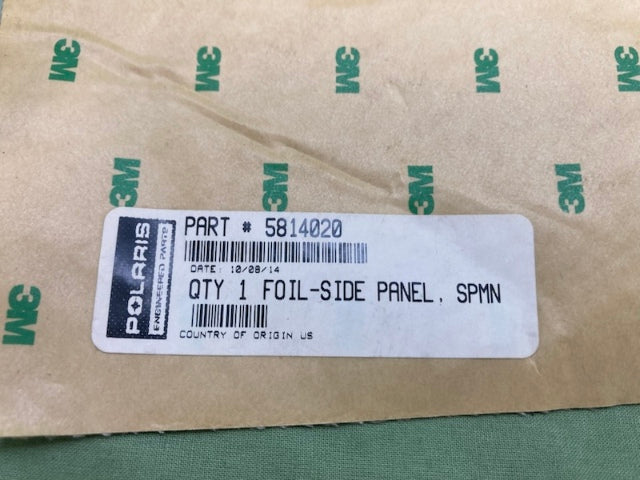 Polaris 5814020 Foil-Side Panel, Spmn New Genuine