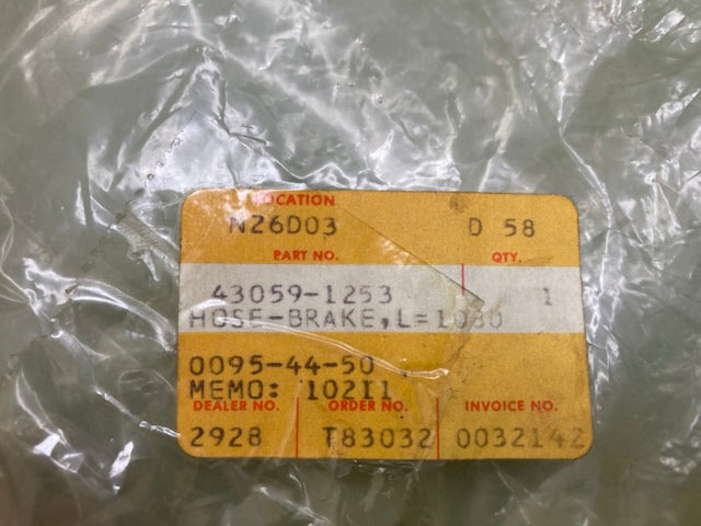 Kawasaki 43059-1253 Brake Hose L=1080 New Genuine