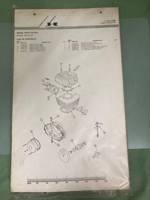 Kawasaki K14046-130 Engine Gasket Kit New Genuine