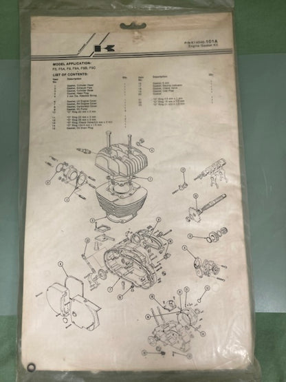 Kawasaki K14046-101A Engine Gasket Kit New Genuine