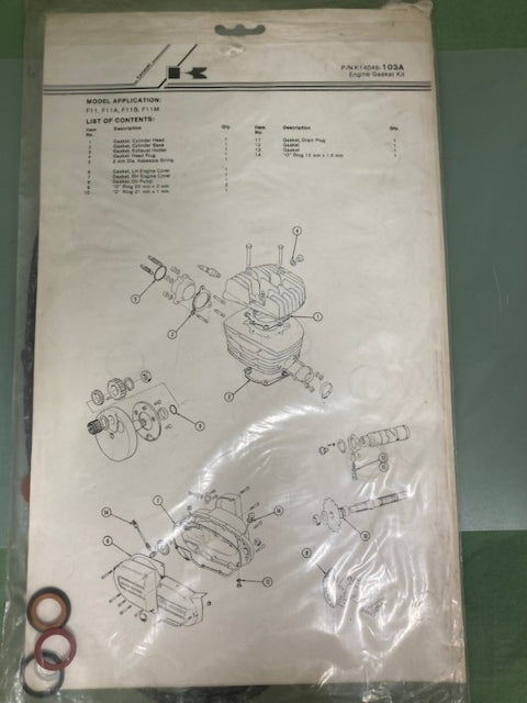 Kawasaki K14046-103A Engine Gasket Kit New Genuine