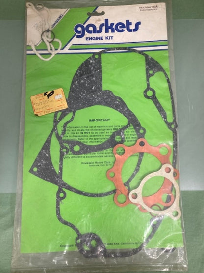 Kawasaki K14046-103A Engine Gasket Kit New Genuine