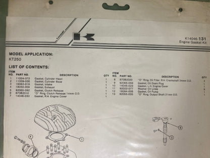 Kawasaki K14046-131 Engine Gasket Kit New Genuine