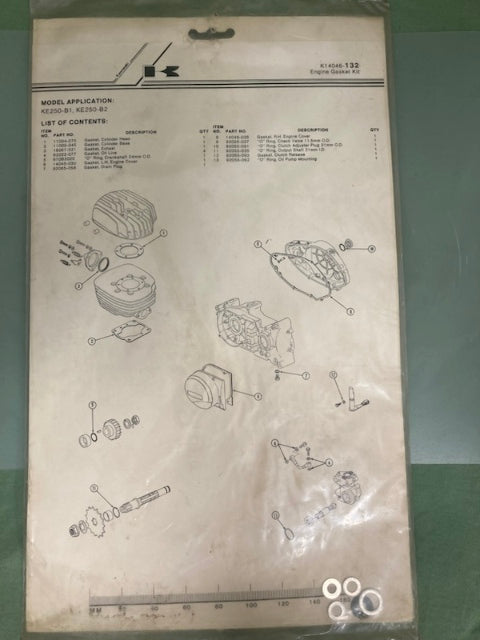 Kawasaki K14046-132 Engine Gasket Kit New Genuine
