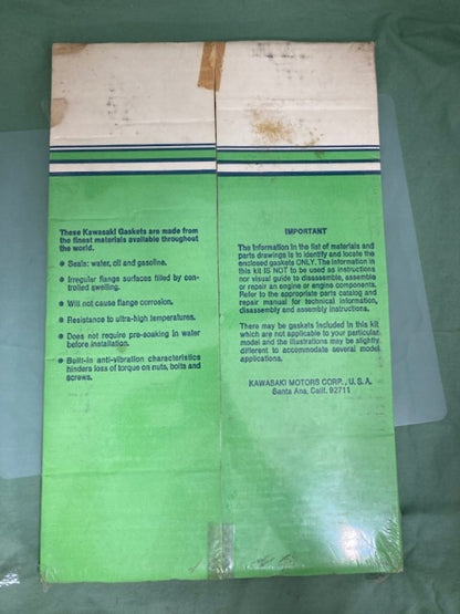 Kawasaki K14046-134 Complete Gasket Kit New Genuine