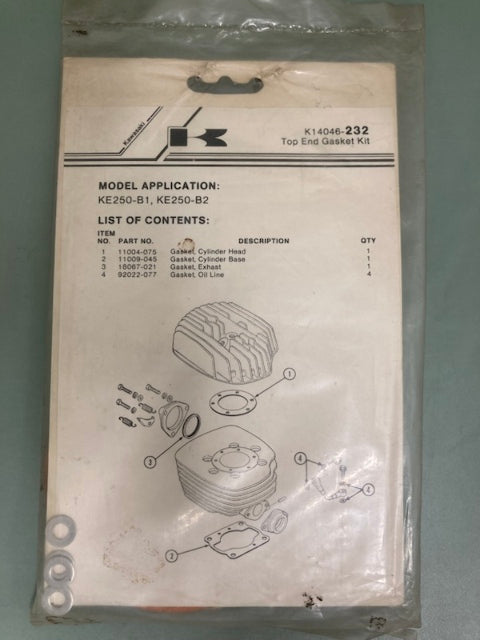 Kawasaki K14046-232 Top End Gasket Kit New Genuine