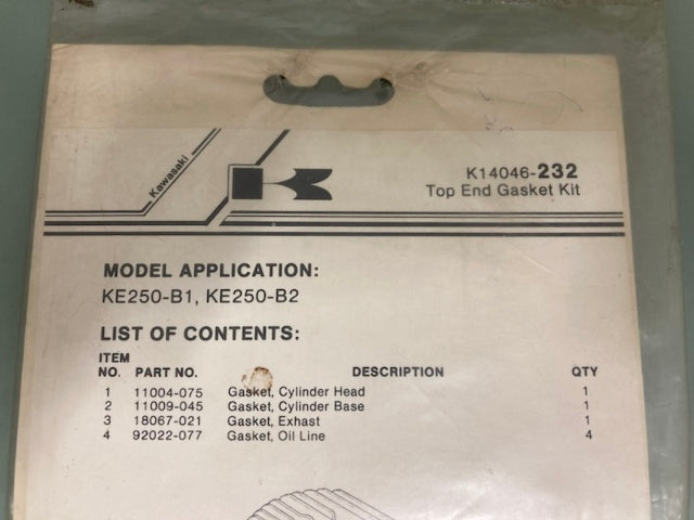 Kawasaki K14046-232 Top End Gasket Kit New Genuine