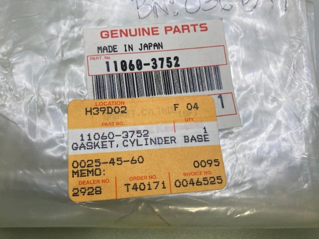 Kawasaki 11060-3752 Cylinder Base Gasket New Genuine