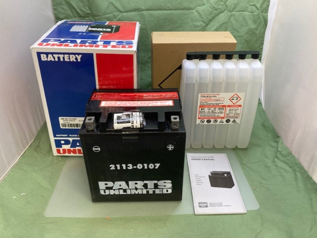 Parts Unlimited 2113-0107 AGM Battery YIX30L-BS With Acid New Genuine