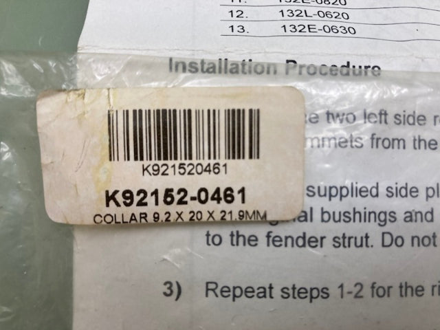 Kawasaki K92152-0461 Backrest Collar Kit New Genuine