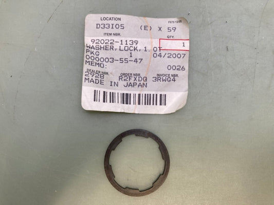 Kawasaki 92022-1139 Toothed Washer 28.3x33.5x1 New Replaces