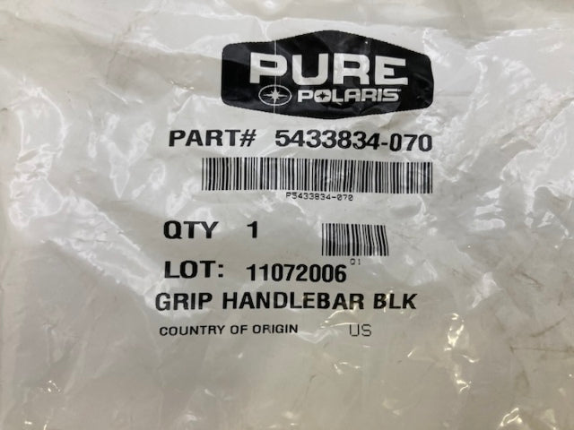 Polaris 5433834-070 Handlebar, Grip, 7/8, Id, Atv, Black New Genuine