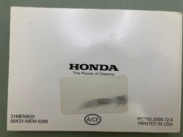 Honda 31MEM620 VTX1300C Owner's Manual '06 New Genuine