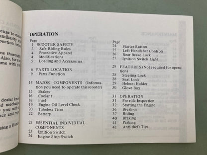 Honda 31KM1600 CH250 Owner's Manual '85 Genuine