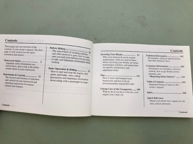 Honda 31MEA640 VTX1300S/R Owner's Manual '07 Genuine