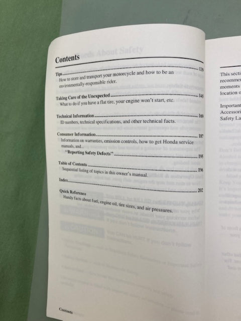 Honda 31MCS610 ST1300 ST1300A Owner's Manual '04 Genuine