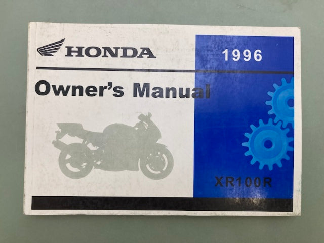 Honda 31KN4710 XR100R Owner's Manual '96 Genuine