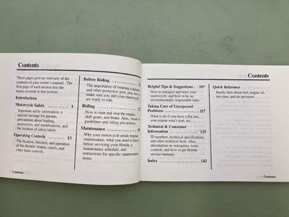 Honda 31KN4710 XR100R Owner's Manual '96 Genuine