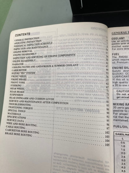 Suzuki 99011-00B22-03A RM250 Owner's Manual '87 Genuine