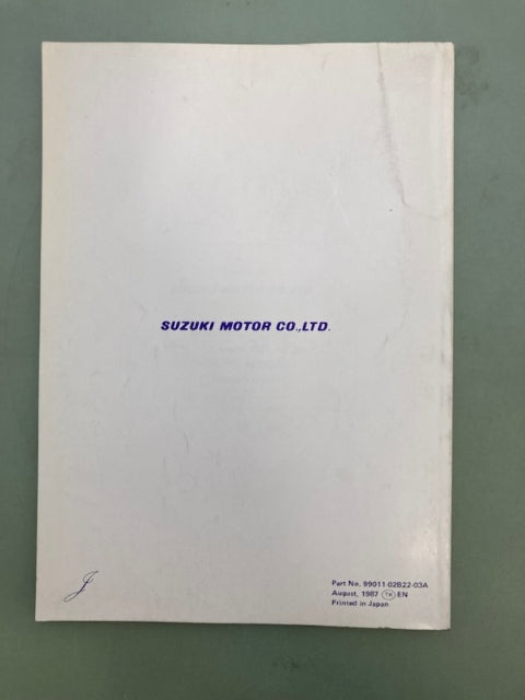 Suzuki 99011-02B22-03A RM80 Owner's Manual '88 Genuine