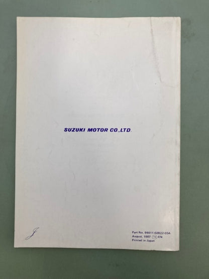 Suzuki 99011-02B22-03A RM80 Owner's Manual '88 Genuine