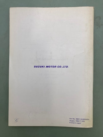 Suzuki 99011-02B20-03A RM80 Owner's Manual '86 Genuine