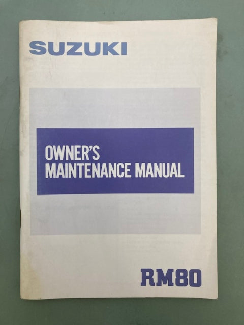 Suzuki 99011-02B20-03A RM80 Owner's Manual '86 Genuine