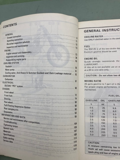 Suzuki 99011-14121-03A RM125 Owner's Manual '82 Genuine