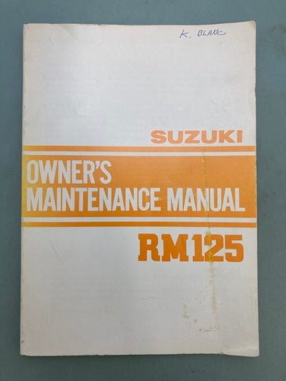 Suzuki 99011-14121-03A RM125 Owner's Manual '82 Genuine