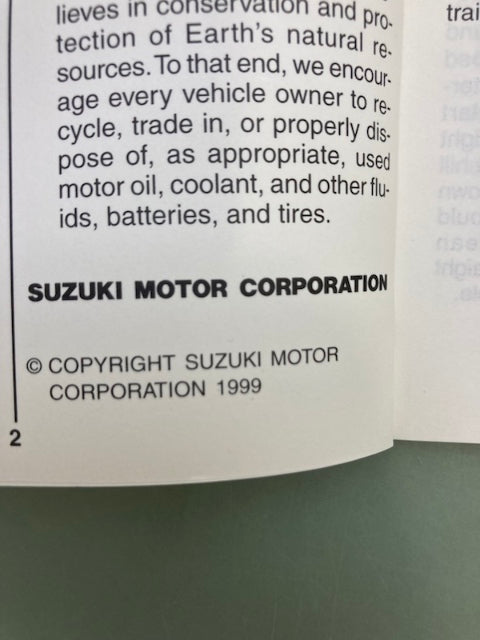 Suzuki 99011-40B65-03A LT80 Owner's Manual '99 Genuine