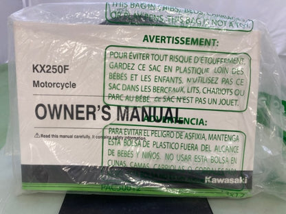 Kawasaki 99987-1838 KX250F KX250ZF Owner's Manual '15 New Genuine