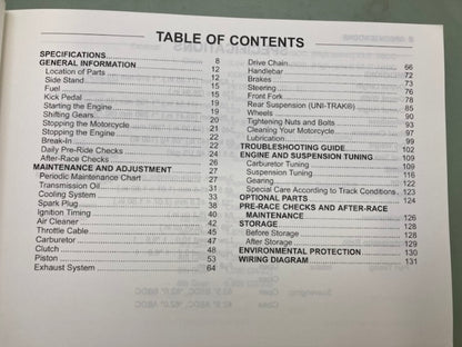 Kawasaki 99987-1414 KX85 KX100 KX85A KX100D Owner's Manual '06 Genuine