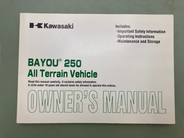 Kawasaki 99987-1044 BAYOU 250 KLF250-A1 Owner's Manual '01 Genuine