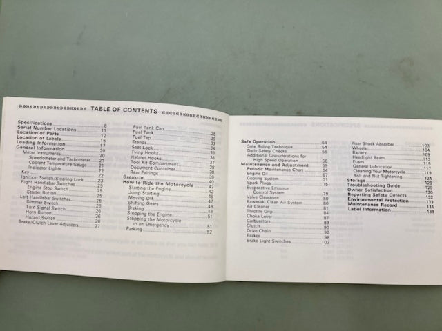 Kawasaki 99987-1527 Ninja 500 EX500D9 Owner's Manual '08 Genuine