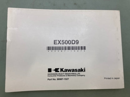 Kawasaki 99987-1527 Ninja 500 EX500D9 Owner's Manual '08 Genuine
