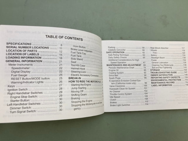 Kawasaki 99987-1511 Vulcan 900 Custom VN900C9 Owner's Manual '08 Genuine