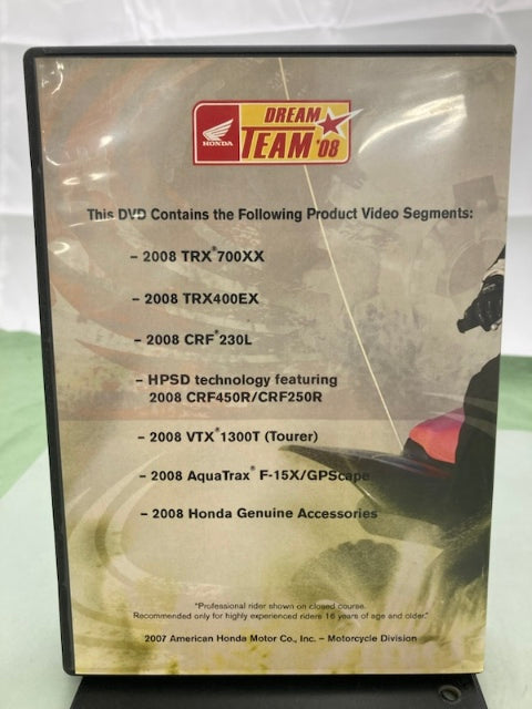 Honda Dream Team DVD Dealer Convention & Product Modules '08 Genuine