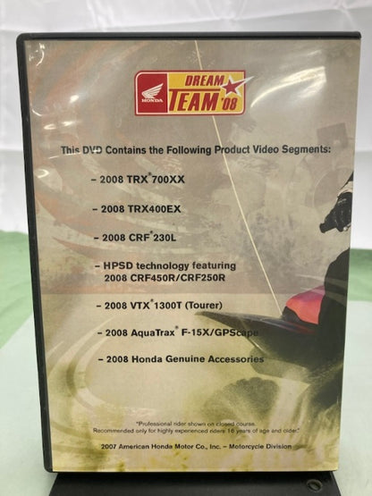 Honda Dream Team DVD Dealer Convention & Product Modules '08 Genuine